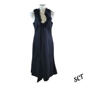 🪷A.M.M.  Angela Mele - Small Black Dress with Undone Hem.